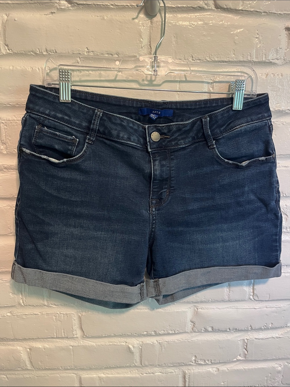 Apt. 9 Indigo Roll-Cuff Denim Shorts